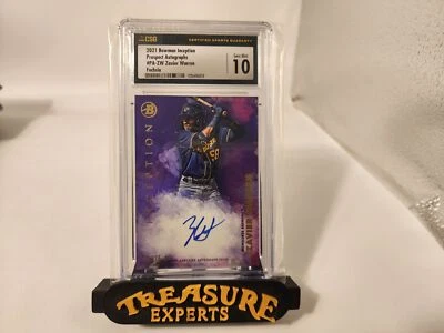 2021 Bowman Inception #PA-ZW Zavier Warren Fuchsia Autographs 22/75 - - Image 1 of 2