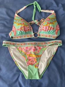 Victoria Secret 2 piece bikini floral paisley swimsuit size medium - Picture 1 of 10
