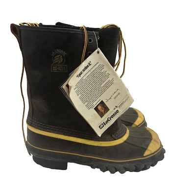 Botas de invierno vintage para hombre LaCrosse Frontier cuero marrón/aisladas talla 9 Foto 1 de 4