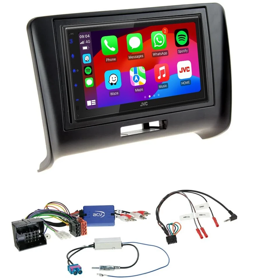 JVC KW-M593BT - 6.8" CarPlay Android Stereo Upgrade for Audi TT Mk2 8J 2006-2014 - Image 1 of 1
