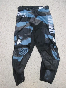Thor Mens 32 Motocross Off Road Adjustable Waist Pants Blue Black - Bild 1 von 16