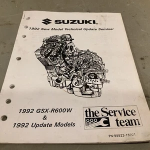 Suzuki Technical Update Manual 1992 GSX-R600 GSX-R600W 99923-15921 - Bild 1 von 8