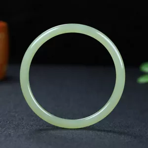 Pulseras de jade Hetian brazaletes naturales para mujer talismanes joyería de piedras preciosas - Imagen 1 de 6
