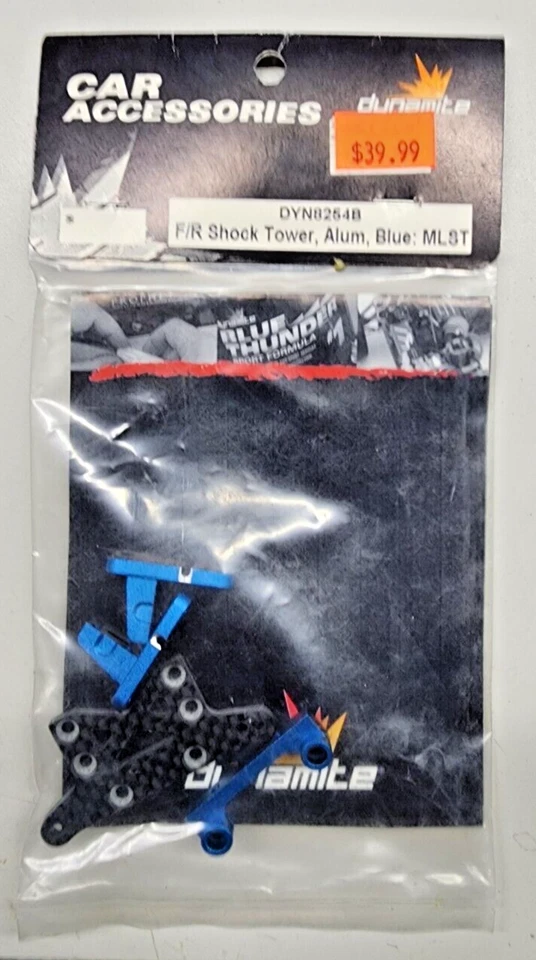 Dynamite DYN8254B - F/R  Shock Tower - Aluminum Blue - Losi MLST - Image 1 of 1