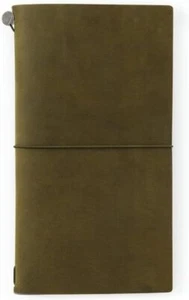 Cuaderno de Viajero Oliva Tamaño Regular Soporte para Pluma Algodón Cremallera Juego de 3 Nuevo FS - Imagen 1 de 8