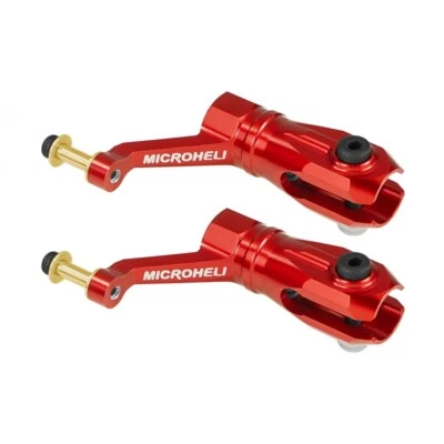 Microheli Aluminum Main Blade Grip w/ Thrust Bearing (RED) - BLADE INFUSION 180 - Image 1 of 3