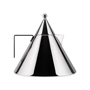 Alessi 90017 Il Conico - Design Water Kettle with Handle, 18/10 Stainless Steel - Picture 1 of 5