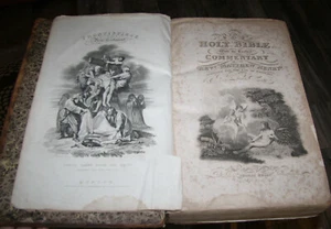 1822 HUGE antique Holy Bible **17 1/4" tall ** ILLUSTRATED 13lbs. - Bild 1 von 12