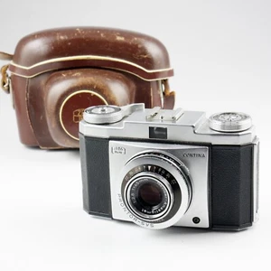 Zeiss Ikon Contina 1b Compact 35mm + 45mm f/2.8 Novicar Anastigmat Lens & Case - Picture 1 of 7