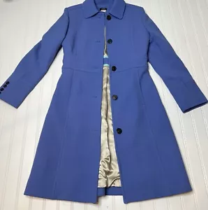 J.Crew Womens Wool Blend Lady Coat Lavender Stadium Cloth Dress 2 - Picture 1 of 2