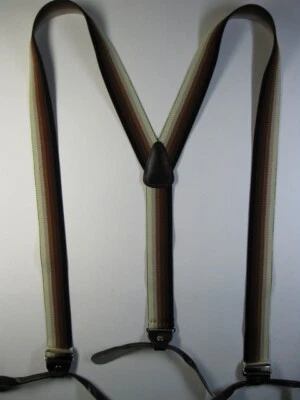 Tirantes para hombre, estilo Y rayas bromo, botones en las orejas, hechos en EE. UU. Foto 1 de 3