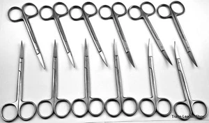 12 Scissors Set Surgery Scissors Iris Scissors Curved Tip 12 cm - Picture 1 of 3