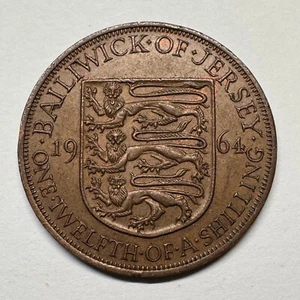 1964 Jersey 1/12 Shilling - Beautiful Coin - #B-093 - Picture 1 of 2