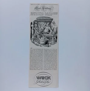 1941 Weck Gläser Einkochen, Werbeanzeige, Werbung, Reklame - Picture 1 of 1
