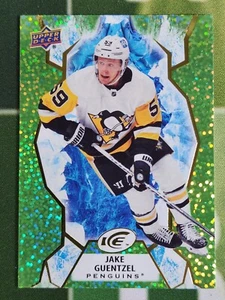 Jake Guentzel 2021-22 Upper Deck UD Ice Green Parallel #5 Pittsburgh Penguins - Picture 1 of 2