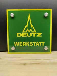 Deutz Luftgekühlt Werkstattschild Türschild Oldtimer Traktor Tractor NEU - Bild 1 von 2