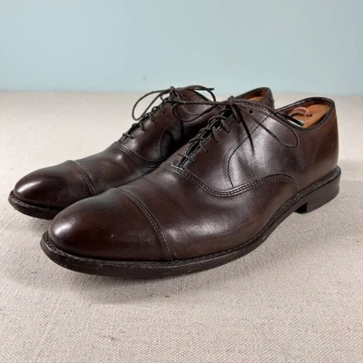 Allen Edmonds Shoes Mens 9 Park Avenue Cap Top Oxford Chocolate Brown C 5845 - Image 1 of 4