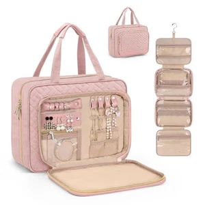 Toiletry Bag for Women, Hanging Travel Toiletry Bag with Jewelry Organizer Co... - Picture 1 of 8