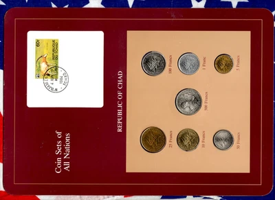 Coin sets of all Nations Chad 1976-1983 UNC 100 Francs 1982 500 Francs CAS 1976A - Image 1 of 2