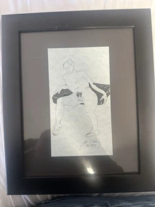 Max stark Original Male Nude Drawing 1989 - Bild 1 von 2