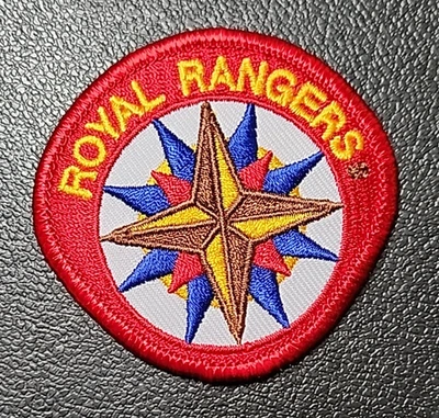 Patch Vintage Royal Rangers c1980 Religious God Compass 2.5x2.5" - Image 1 of 4