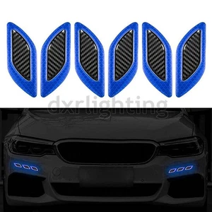6X Reflective Blue Car Door Bumper Fender Side Sticker Tape Safety Warning Decal - Picture 1 of 10