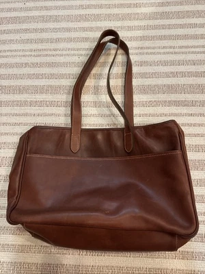 Levenger Leather Tote Made In England Nice - Image 1 of 4
