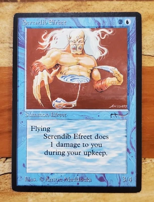 Magic the Gathering Serendib Efreet Arabian Nights MTG MP - Image 1 of 4