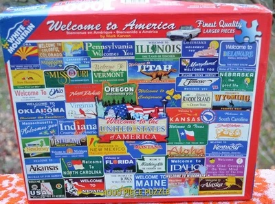 100% COMP. Rompecabezas White Mountain 2015 1000 piezas - Bienvenido a América Foto 1 de 2