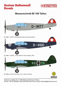 Messerschmitt Bf 108 Taifun - 48062 - decals - Picture 1 of 2