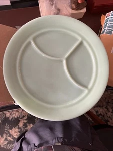 Vintage Green Fire King Jadeite Three Divided Plate Restaurant Oven Ware jadite - Picture 1 of 6