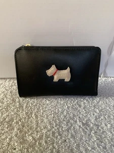 New! RADLEY London the Scottie dog logo BiFold black smooth leatherW allet 6x4” - Picture 1 of 5