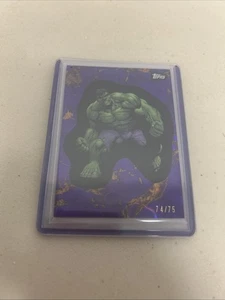 2025 Topps Marvel Comic Book Heroes Hulk Purple & Gold Lava /75 - Bild 1 von 3