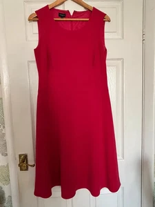 Abito tubino rosso a matita Hobbs London UK 12 senza maniche elegante foderato zip dietro - Foto 1 di 9