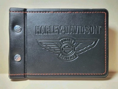 Harley Davidson Riding Academy Roadbook Manual Registro Cuero Negro Libro Hecho en EE. UU. Foto 1 de 4