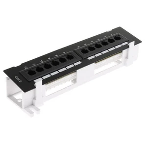 Panneau De Brassage Réseau Non Blindé Cat5e/6 à 12 Ports 10 Pouces - Photo 1/7