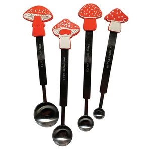 Mushroom Measuring Spoons, Stainless Steel, Set of 4 - Picture 1 of 6