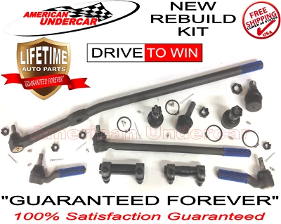 Lifetime Ball Joints Tie Rod Drag Link Sleeve Kit fits Ford F150 82-95 4x4 - Image 1 of 4