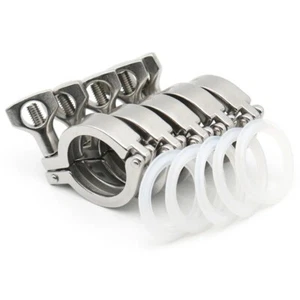 Metal Sanitary Tri Clamp Clover Stainless Steel Ferrule Pipe Fittings Tools - Imagen 1 de 17