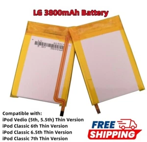 LG3800mAh Battery Upgrade replacement for iPod Classic 6 7th Video 5th Thin - Picture 1 of 7