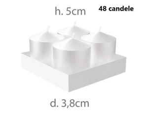 Juego De 48 Piezas Velas Blancas Perla 5x3,8cm Decoración Casa DFH - Imagen 1 de 1