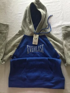 Everlast Grey & Royal Blue Logo Fall Hoodie Sz. S - Picture 1 of 8