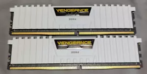 Corsair 32GB -2x16GB DDR4 Vengeance Desktop PC Gaming Ram Memory 2666MHz - White - Picture 1 of 2
