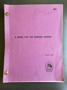 ORIGINAL SCRIPT  CYBILL SHEPHERD A Guide For the Married Woman TV Movie-1978 - Picture 1 of 7