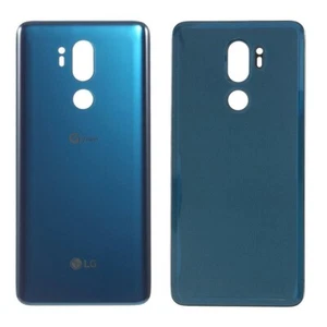 COVER BACK VETRO POSTERIORE per LG G7 ThinQ G710 + BIADESIVO COLLA SCOCCA blu - Foto 1 di 2