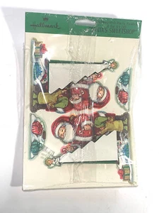 Vintage Hallmark Honeycomb Party Favors Santa's Sweet Shop USA Open Set of TWO - Picture 1 of 6