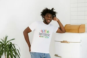Autism different not less Short-Sleeve Unisex T-Shirt (FREE SHIPPING) - Picture 1 of 5