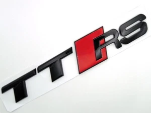 Audi TTRS Mk2 MK3 Gloss Black Badge big Emblem Tailgate Boot Lid - Picture 1 of 1