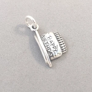 .925 Sterling Silber HAPPY BIRTHDAY CAKE MIT VIELEN KERZEN CHARM NEU 925 HL06 - Bild 1 von 2