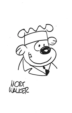 Mort Walker- Original Signed Sketch Cover